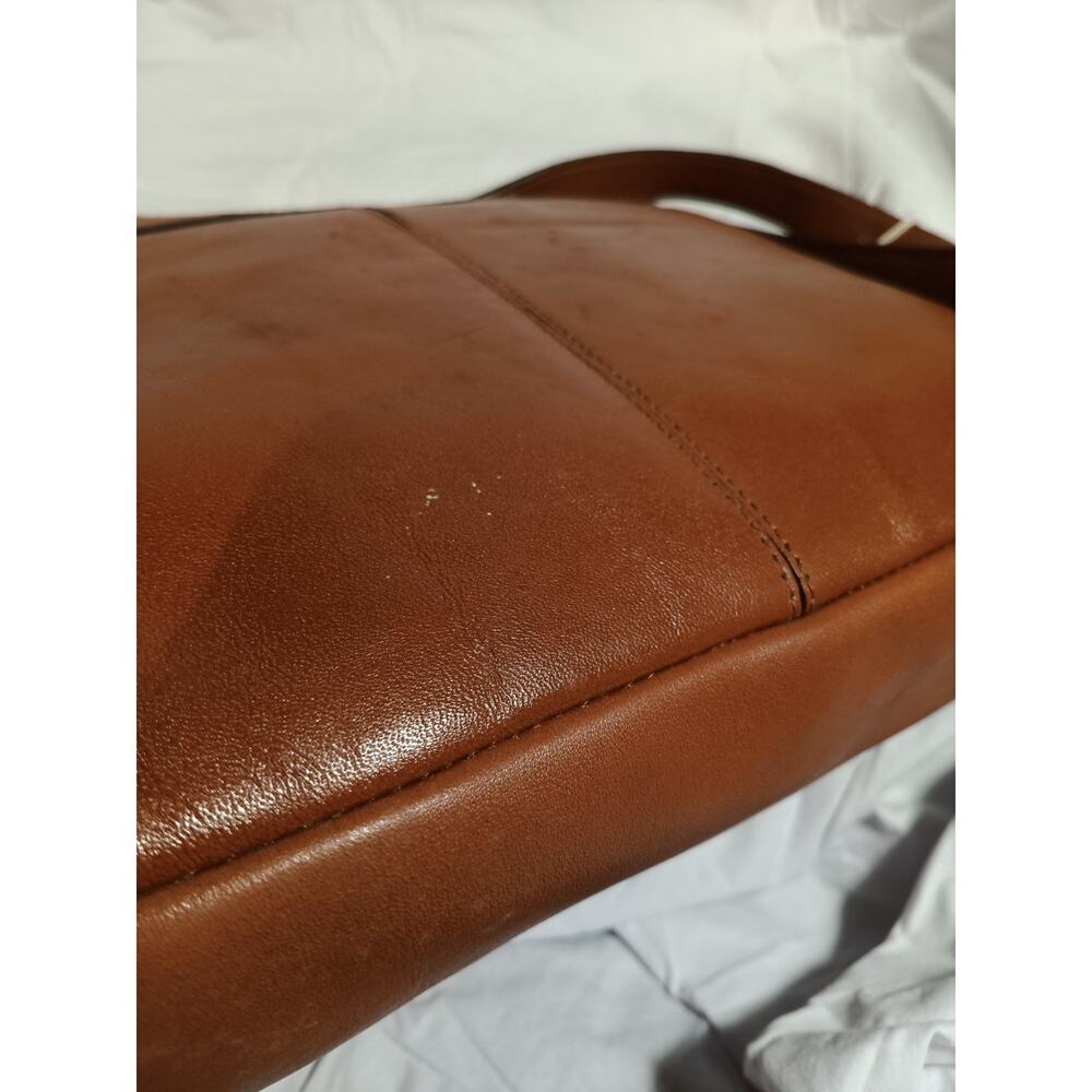 MCI Fine Handbags VTG Brown Leather Shoulder Bag Purse Made in Hong Kong NOS - Picture 6 of 6